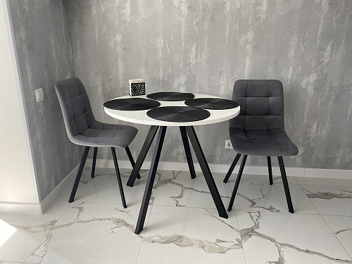 Стул на металлокаркасе Чилли К кирпичный / черный фото покупателя 681