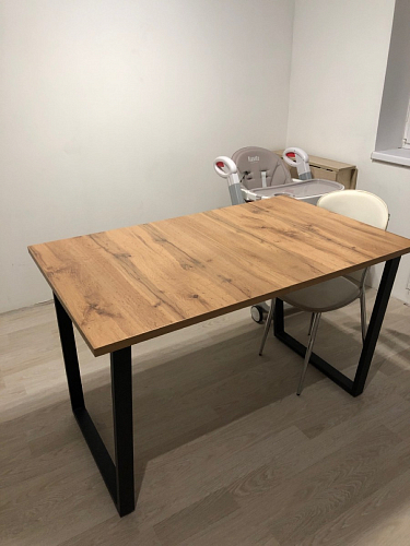 Стол Лота Лофт 120 32 мм бетон / черный матовый фото покупателя 221