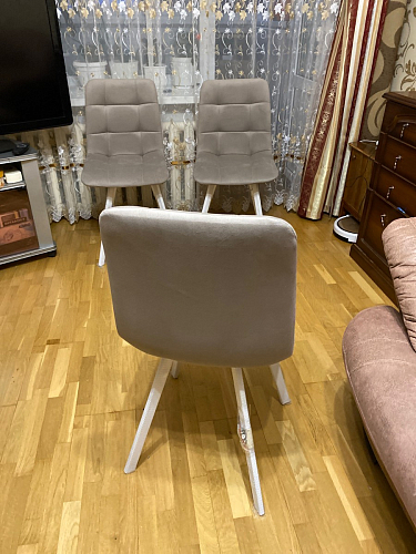 Стул на металлокаркасе Чилли темно-серый / черный каркас фото покупателя 610