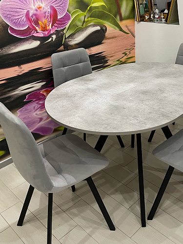 Стул на металлокаркасе Чилли К темно-серый (velutto 32) / черный фото покупателя 703