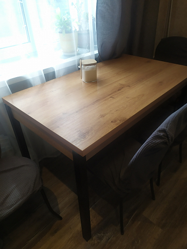 Стол Оригон файерстоун / черный матовый фото покупателя 13