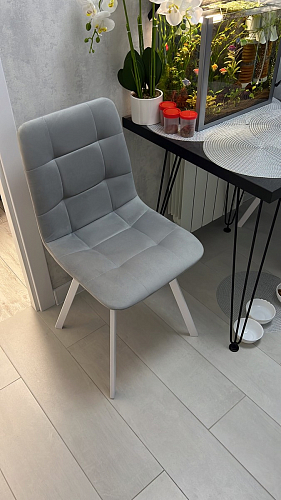 Стул на металлокаркасе Чилли зеленый / черный фото покупателя 706