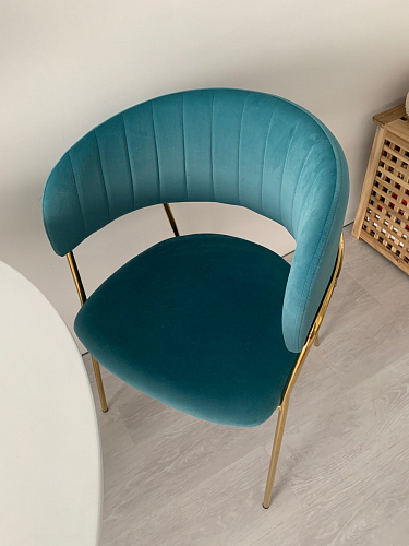 Стул на металлокаркасе Kamelia светло-фиолетовый / золотой фото покупателя 6