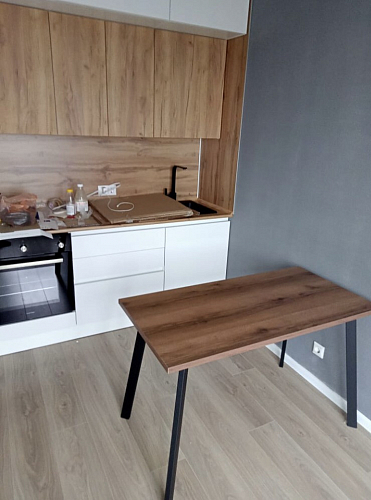 Стол Тринити Лофт 120 32 мм дуб галифакс табако / черный матовый фото покупателя 427