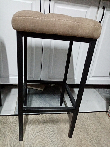 Барный стул Лофт ткань канди грей / черный матовый фото покупателя 143