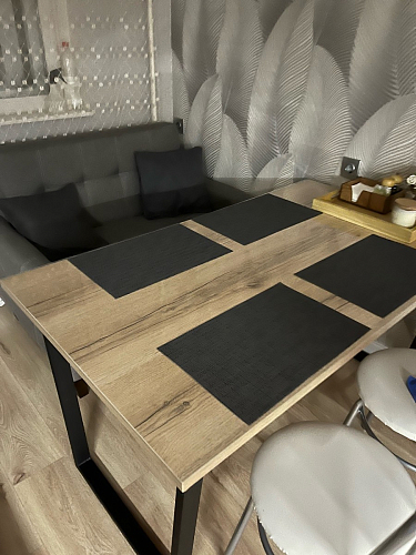 Стол Лота Лофт 120 32 мм бетон / черный матовый фото покупателя 392