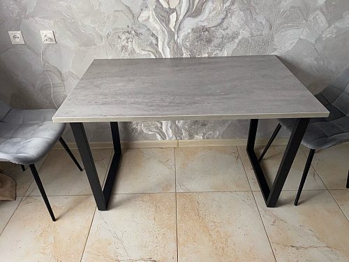 Деревянный стол Лота Лофт 140х80 черный матовый / бетон светлый фото покупателя 331