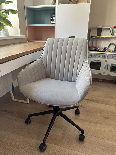 Компьютерное кресло Dublin/Дублин хром / вельвет серый фото покупателя 17