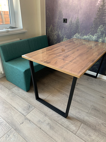 Деревянный стол Лота Лофт 120х75 белый матовый / дуб крафт золотой фото покупателя 356