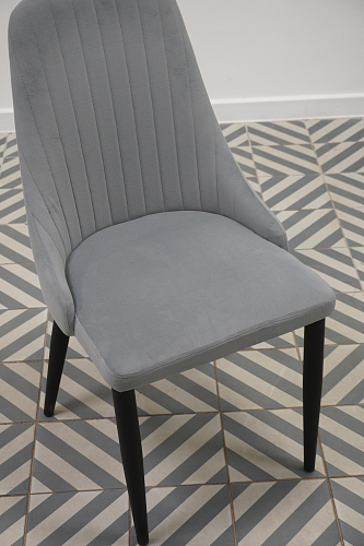 Стул на металлокаркасе Kora black / gray из шоурума 6