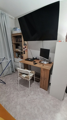 Письменный стол Битти Лофт 116х60х75 креатель / черный матовый фото покупателя 71