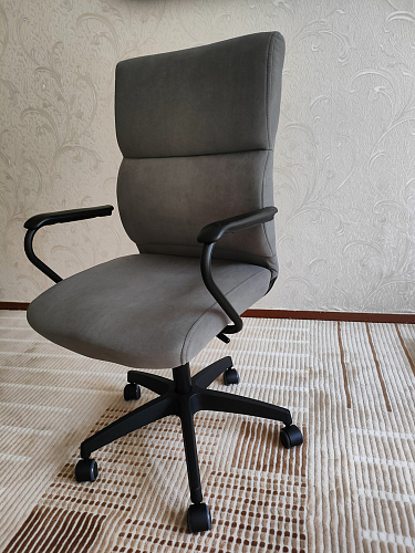 Компьютерное кресло Benefit/Бенефит флок серый 29 фото покупателя 43