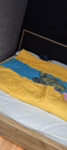 Двуспальная кровать Клауд 160х200 парящая дуб крафт золотой / антрацит фото покупателя 145