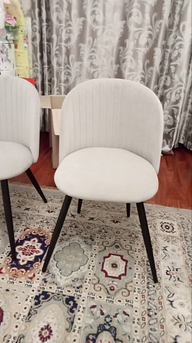 Стул на металлокаркасе Gabi latte / gold / black фото покупателя 509