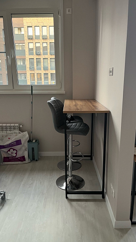 Барная стойка Дилан Лофт 120х40х98 дуб делано темный фото покупателя 111