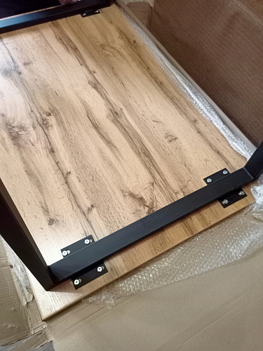 Деревянный стол Лота Лофт 120x75 дуб крафт табачный / черный матовый фото покупателя 919