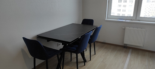 Керамический стол Вилли 140(200)х80 белый мрамор snow white / черный фото покупателя 12