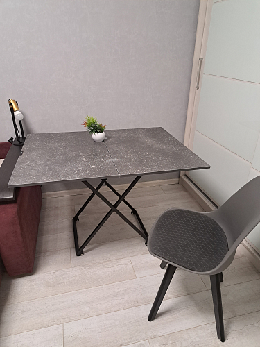 Стол-трансформер Калифорния Андрэ Loft терраццо / черный фото покупателя 2