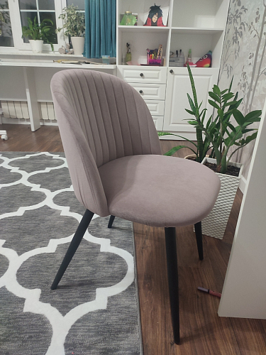 Стул на металлокаркасе Gabi green / black / silver фото покупателя 69