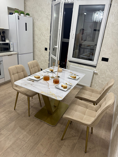 Стол на тумбе Бугун обсидиан / черный фото покупателя 76