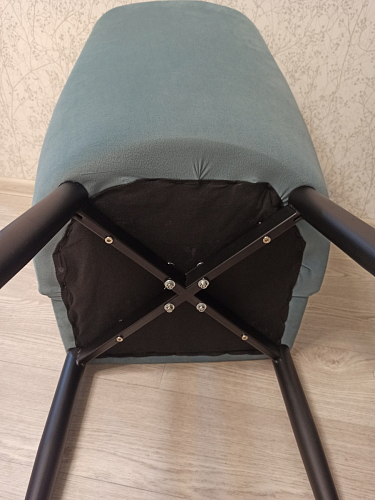 Стул на металлокаркасе Kora green / black фото покупателя 143