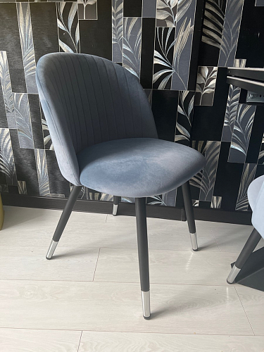 Стул на металлокаркасе Gabi gray / black фото покупателя 184