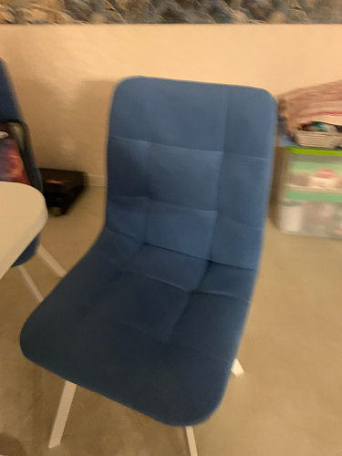 Стул на металлокаркасе Чилли черный / голубой фото покупателя 972