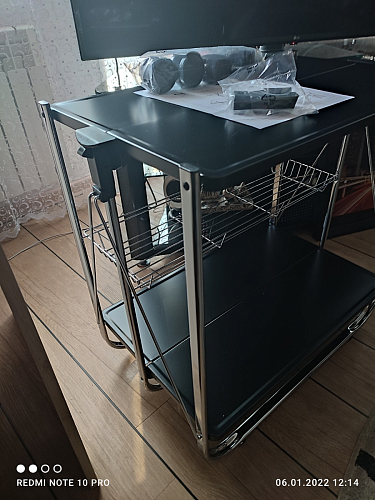 Столик сервировочный SC-5119 складной черный фото покупателя 51