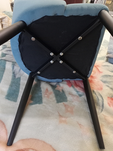 Стул на металлокаркасе Kora light blue / white фото покупателя 101