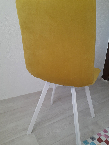 Стул на металлокаркасе Чилли К светло-серый велюр / черный каркас фото покупателя 1090