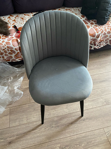 Стул на металлокаркасе Gabi 1 light blue / black / gold фото покупателя 263