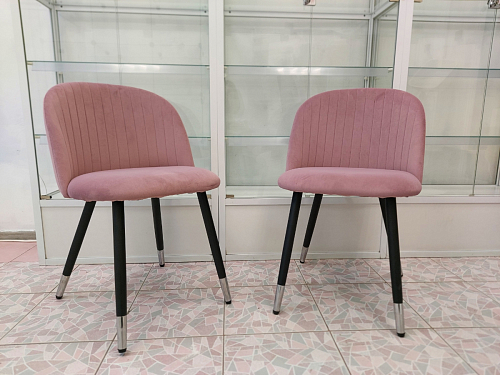 Стул на металлокаркасе Gabi 1 light blue / black / gold фото покупателя 92