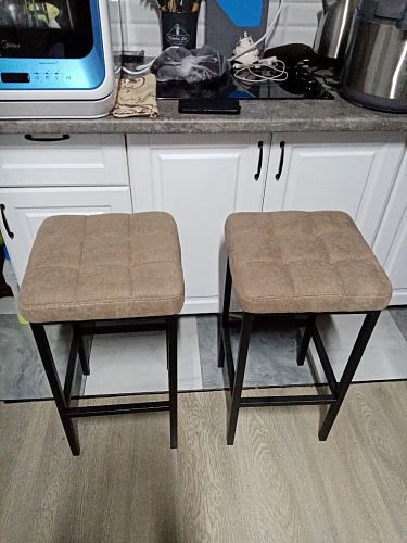 Барный стул Лофт катания минт / белый матовый фото покупателя 145