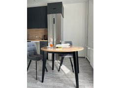 Стул на металлокаркасе Чилли синяя ткань / белый фото покупателя 626