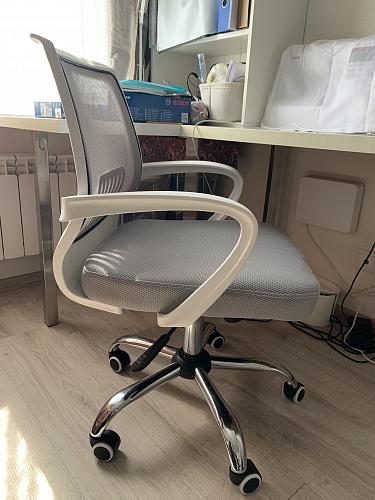 Компьютерное кресло Ergoplus белое / серое фото покупателя 55