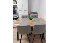 Стул на металлокаркасе Чилли синяя ткань / белый фото покупателя 554