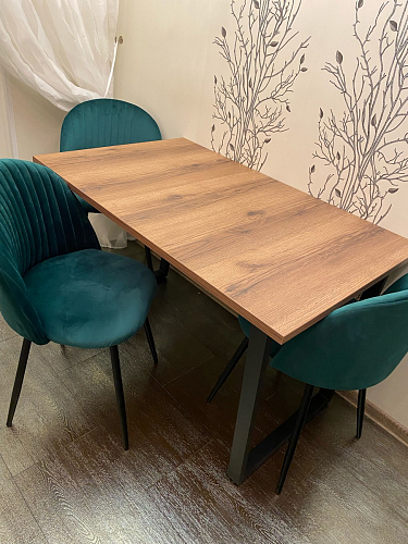 Деревянный стол Лота Лофт 140х80 дуб крафт табачный / черный матовый фото покупателя 929