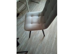 Стул на металлокаркасе Чилли синяя ткань / белый фото покупателя 23