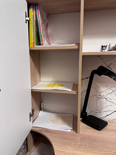 Стол компьютерный КСТ-16 бетон / белый фото покупателя 117