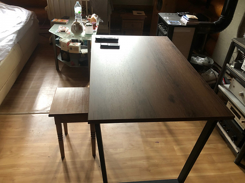 Деревянный стол Лота Лофт 120x75 дуб крафт табачный / черный матовый фото покупателя 361