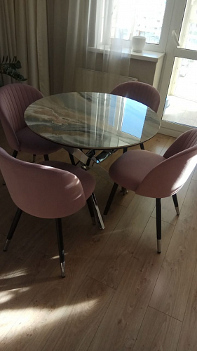 Стул на металлокаркасе Gabi latte / gold / black фото покупателя 266