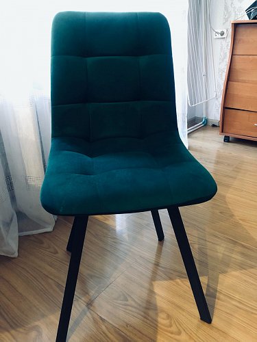 Стул на металлокаркасе Чилли синий / белый фото покупателя 754