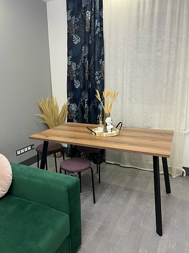 Деревянный стол Лота Лофт 120x75 дуб крафт табачный / черный матовый фото покупателя 640