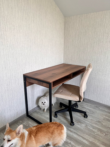 Письменный стол Леон Лофт бетон / черный матовый фото покупателя 11