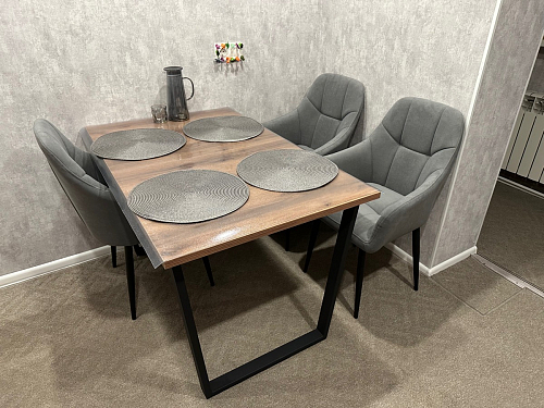 Стол раскладной Лота Лофт 120 25 мм юта / черный матовый фото покупателя 705