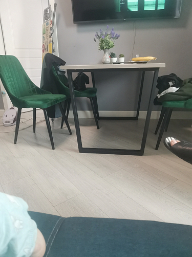 Деревянный стол Лота Лофт 120х75 белый матовый / дуб крафт золотой фото покупателя 158