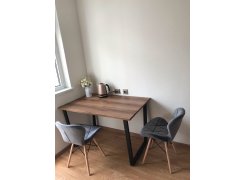 Деревянный стол Лота Лофт 120(160)х75 черный матовый / бетон светлый фото покупателя 597