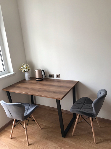 Стол раскладной Лота Лофт 120 25 мм юта / черный матовый фото покупателя 597