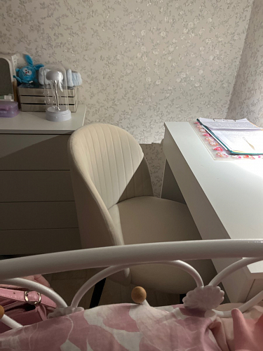 Стул на металлокаркасе Gabi 1 light blue / black / gold фото покупателя 542