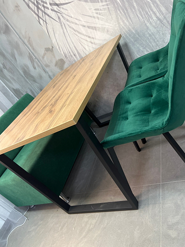 Стол Лота Лофт 140 25 мм черный матовый / бетон фото покупателя 836